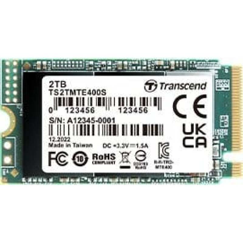 Transcend Dysk SSD Transcend SSD 2TB Transcend M.2 MTE400S (M.2 2242) PCIe Gen3 x4 NVMe