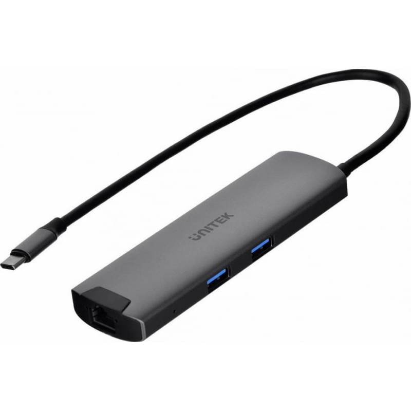 Unitek HUB USB Unitek Unitek Aktywny Hub USB-C 5Gbps, HDMI RJ-45 PD 100W