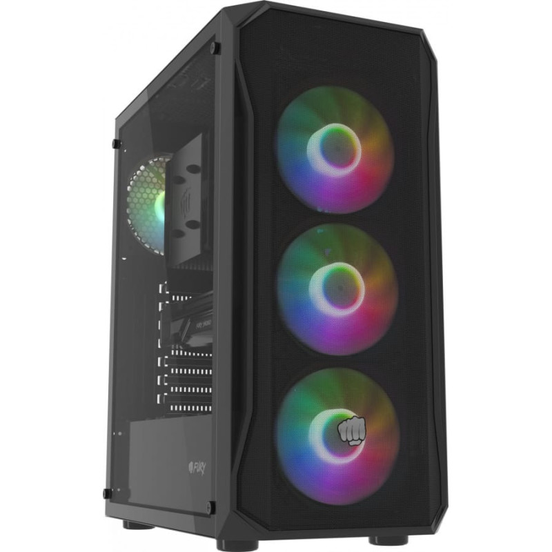 Fury Obudowa Fury OBUDOWA FURY SHOBO SH4F RGB MIDI TOWER Z OKNEM CZARNA