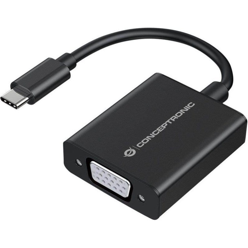 Conceptronic Adapter USB Conceptronic USB-C - VGA Czarny  (ABBY05B)