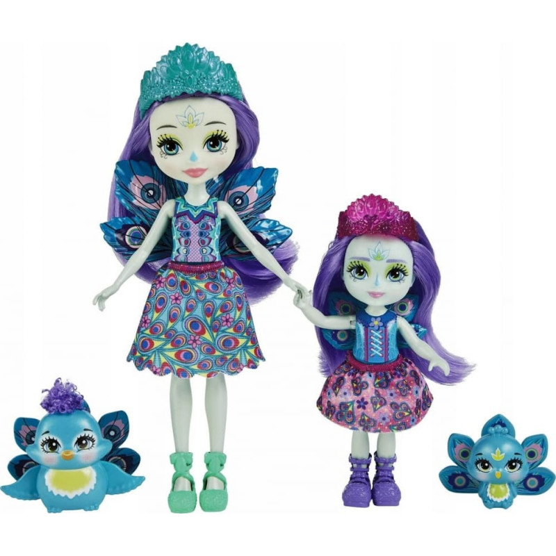 Mattel Lalki Enchantimals Patter i Piera Peacock Lalki siostry