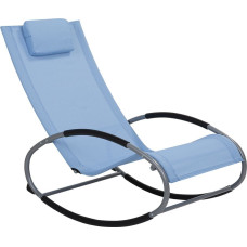 Beliani Krzesło ogrodowe bujane niebieskie CAMPO