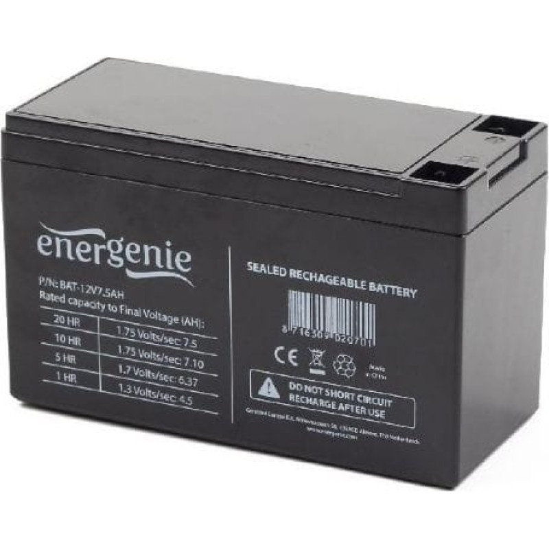 Energenie Akumulator 12V 7.5Ah (BAT-12V7.5AH)