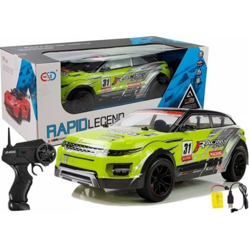 Lean Sport Zdalnie sterowane Autko Rajdowe 1:10 Zielone R/C (51130