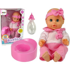 Leantoys Lalka Piżama 30 cm Różowa Butelka Nocnik Pije