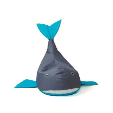 Go Gift Sako bag pouffe Whale grey-blue L 110 x 80 cm