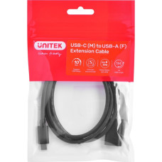 Unitek Cable adapter Unitek (C476BK-1M) USB-C (M) - USB-A (F) 10Gbps 60 W