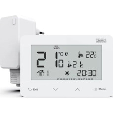 Tech Bezprzewodowy regulator ST-293z v2 biały, pokojowy dwustanowy (panel przedni ze szkła)