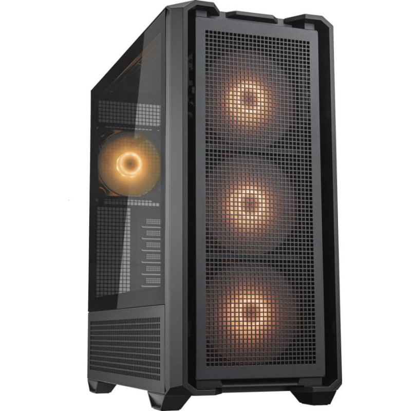 Cougar Obudowa Cougar COUGAR | MX600 Black | PC Case | Mid Tower / Mesh Front Panel / 3 x 140mm + 1 x 120mm Fans / Transparent Left Panel