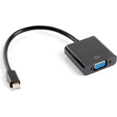 Lanberg AD-0006-BK video cable adapter 0.2 m VGA (D-Sub) Mini DisplayPort Black