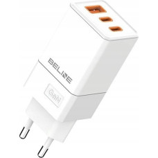 Beline Ładowarka Beline Ładowarka siciowa 65W GaN 2xUSB-C+USB-A bez kabla Biała