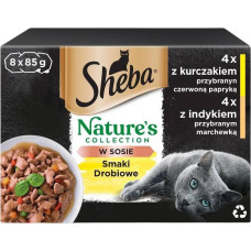 Sheba Nature's Collection Poultry Flavors - wet cat food - 8x 85 g