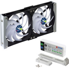 Titan Wentylator Titan Titan TTC-SC20(B)+ Dual Fridge Fan 120x25mm IP55, Timer Mode, with Integrated Rectifier