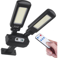 Maclean Solarna lampa uliczna LED z czujnikiem ruchu i pilotem Maclean IP54, 5W, 2x450lm, 6500K, Li-ion 2400 mAh, 3 tryby pracy MCE447