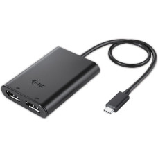 I-Tec Stacja/replikator I-TEC USB-C - DisplayPort x2 Czarny  (C31DUAL4KDP)