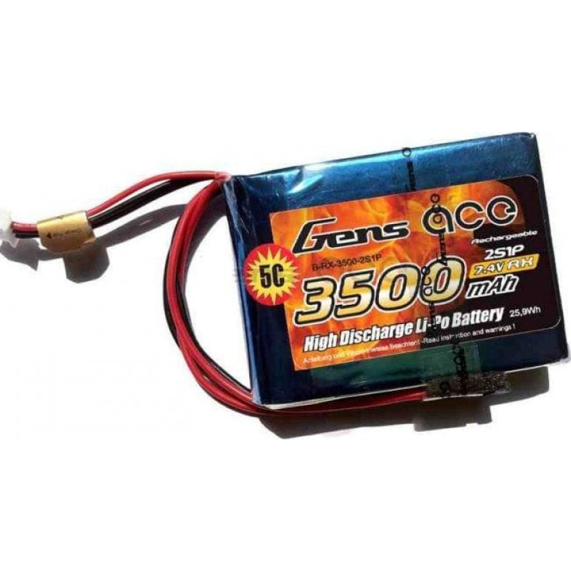 Gens Ace Akumulator LiPo Gens Ace 3500mAh 7,4V 1C 2S1P RX/TX