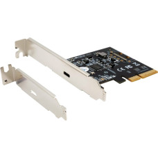 Exsys IO Exsys PCIe3.0 x4  1xType-C USB 3.2 Gen2x2  (EX-12011) LP inkl. Low-Profile Slotblech