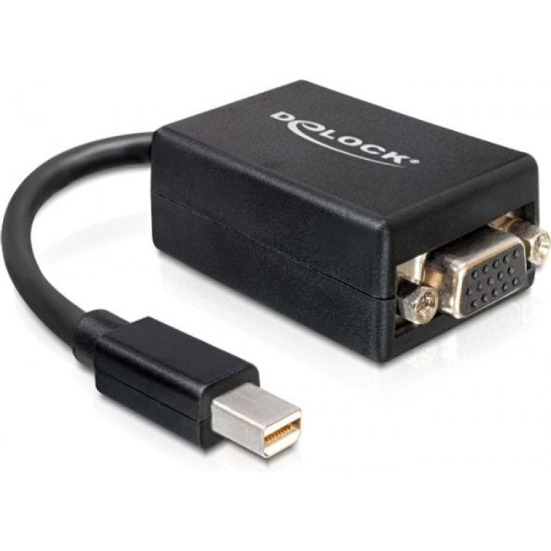 Delock Mini DisplayPort Adapter auf VGA (schwarz, 11 cm)