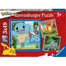 Ravensburger Puzzle Pokemon 3x49 147 elementów