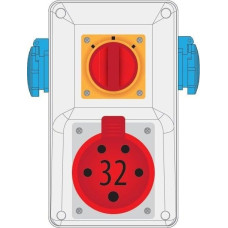 Pawbol Rozdzielnica stacjonarna R-BOX KOMPAKT 1x32A/5P 2x250V, wył. L/P B.325LP - B.325LP