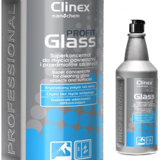 Clinex Skuteczny koncentrat do mycia szyb luster szkła stali nierdzewnej CLINEX PROFIT Glass 1L Skuteczny koncentrat do mycia szyb luster szkła stali nierdzewnej CLINEX PROFIT Glass 1L