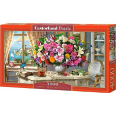 Castorland Puzzle 4000 Summer Flowers and Cup of Tea