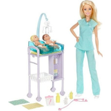 Mattel Lalka Barbie Mattel Kariera - Zestaw Pediatra (GKH23)