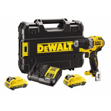 Dewalt DCD701D2-QW Cordless Drill 2x 12V 2Ah XR TSTAK Black, Yellow