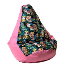 Go Gift Sako bag pouffe Pear print pink-PAW Patrol XXL 140 x 100 cm