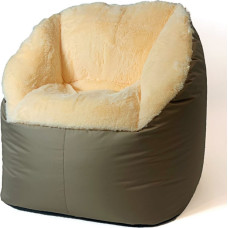 Go Gift Sako bag pouf Fluffy cream XXL 140 x 90 cm