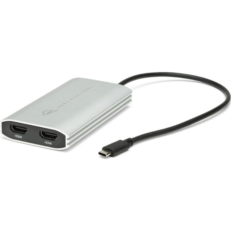 OWC Adapter Thunderbolt 3 > Dual HDMI 4K (silber/schwarz, 26cm, mit DisplayLink)