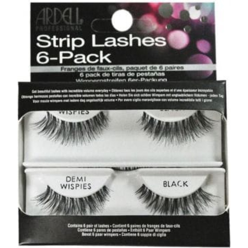 Ardell Strip Lashes 6-Pask (W) sztuczne rzęsy Demi Wispies Czarne