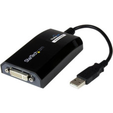 Startech Adapter USB StarTech USB - DVI Czarny  (USB2DVIPRO2)