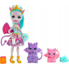 Mattel Enchantimals Rodzina Deanna Dragon i smoki (GJX43/GYJ09)