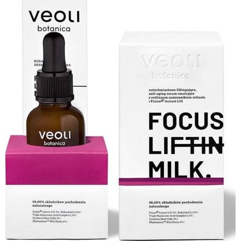 Veoli Botanica Veoli Botanica Focus Lifting Milk liftingujące serum emulsyjne do twarzy z bakuchiolem 30ml