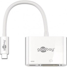 Goobay Stacja/replikator Goobay USB-C - DVI + USB-C Biały  (62108)