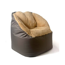 Go Gift Sako bag pouf Fluffy brown XXL 140 x 90 cm