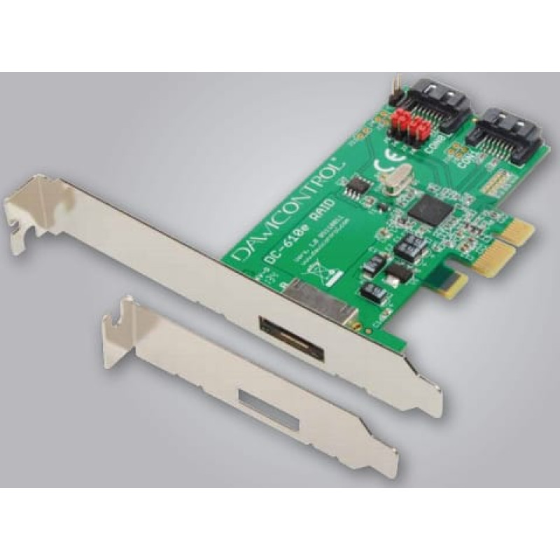 Dawicontrol Kontroler Dawicontrol PCIe 2.0 x1 - 2x SATA 3 + eSATA (DC-610e)