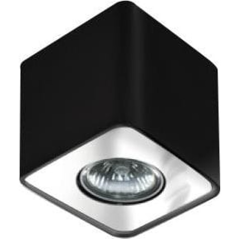 Azzardo Lampa sufitowa Azzardo Azzardo Nino 1 AZ0736 FH31431S Plafon lampa sufitowa 1x50W GU10 czarny / chrom + żarówka LED za 1 zł GRATIS!