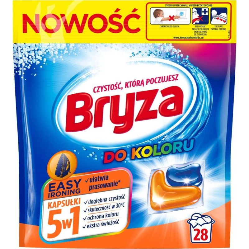 Bryza Bryza Easy Ironing 5w1 kapsułki do prania koloru 28szt