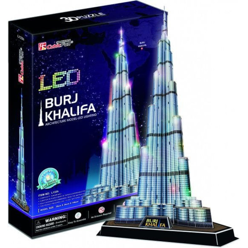 Cubicfun PUZZLE 3D Burj Khalifa (Światło) - L133H