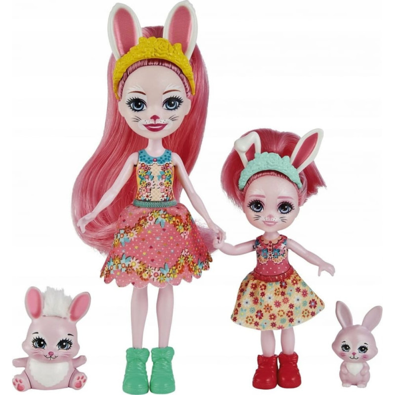 Mattel Lalki Enchantimals Bree i Bedelia Bunny Lalki siostry