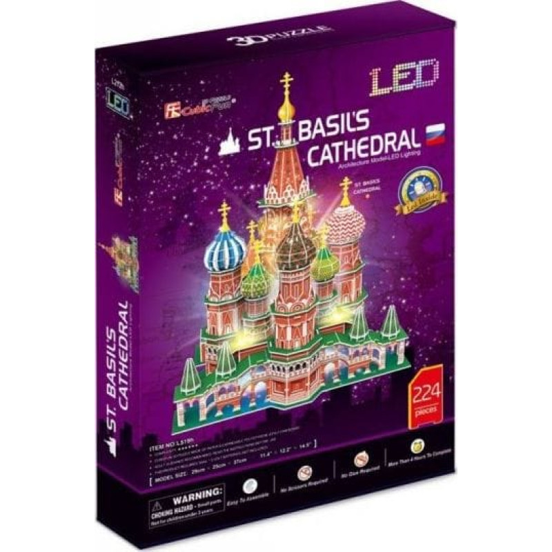 Noname PUZZLE 3D LED KATEDRA ŚW. BASILS - L519H