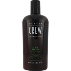 American Crew 3-IN-1 Shampoo, Conditioner & Body Wash Tea Tree - Szampon do włosów dla mężczyzn 450ml