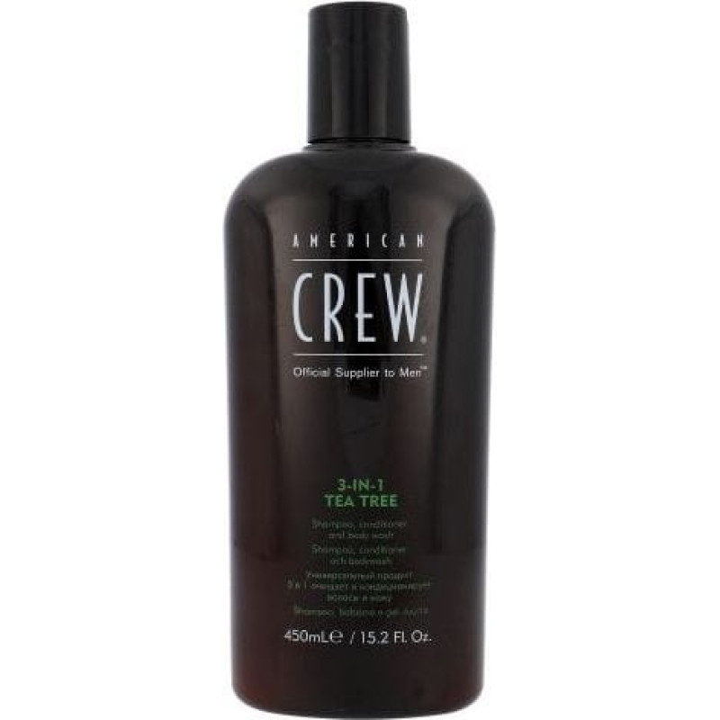 American Crew 3-IN-1 Shampoo, Conditioner & Body Wash Tea Tree - Szampon do włosów dla mężczyzn 450ml