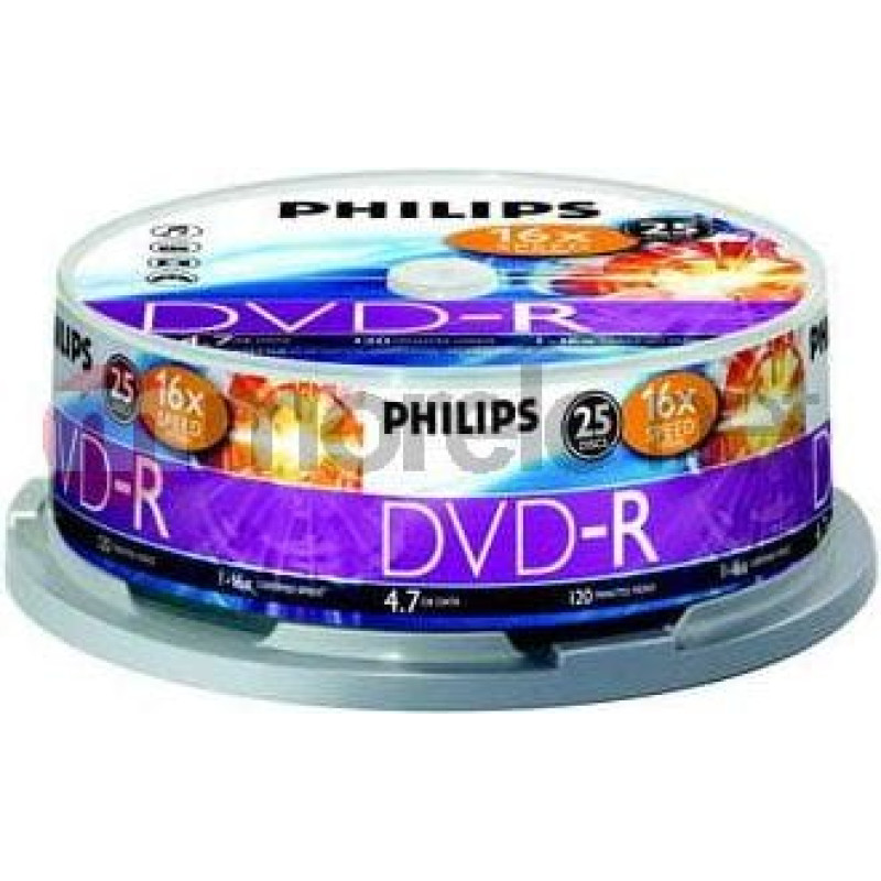 Philips DVD-R 4.7 GB 16x 25 sztuk (DM4S6B25F)