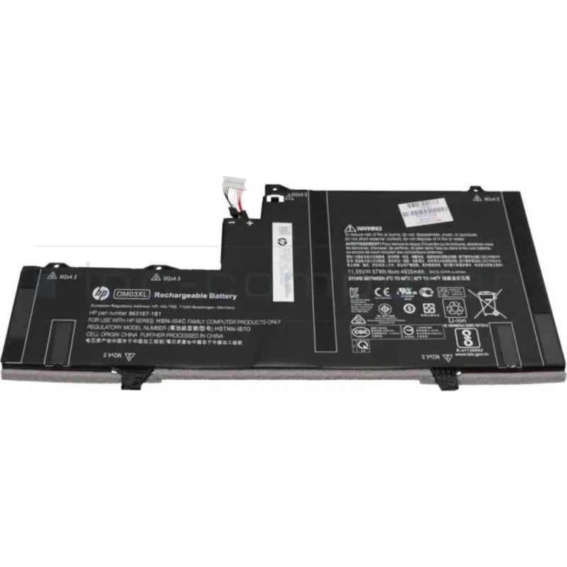 HP Bateria HP 3C 57W4.935A LI OM03057XL-PL