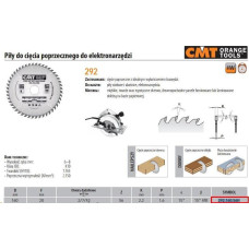 CMT 292.160.56H Piła HM 160x20x2,2/1,6 Z=56