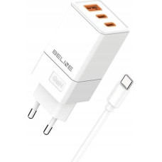 Beline Ładowarka Beline Ładowarka sieciowa 65W GaN 2xUSB-C + USB-A+ kabel USB-C Biała