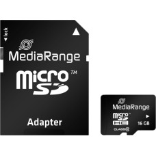 Mediarange MEMORY MICRO SDHC 16GB C10/W/ADAPTER MR958 MEDIARANGE